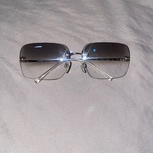Chanel vintage gradient silver sunglasses